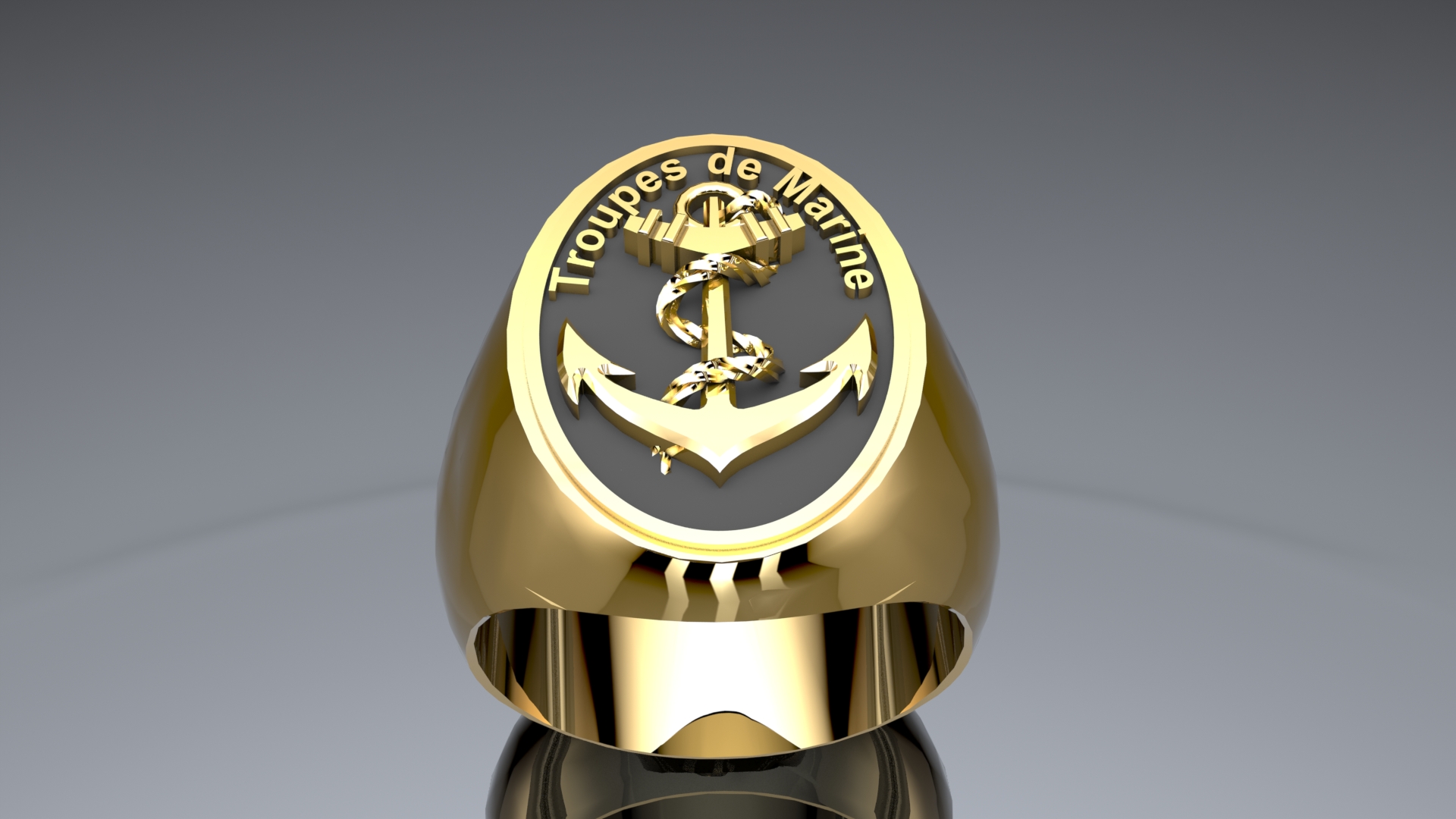 Calot militaire TDM Troupes de Marine AVEC ANCRE métal dorée grade Soldat